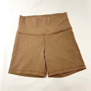 Aritzia TNA tan butter bike shorts 3” rise, size M